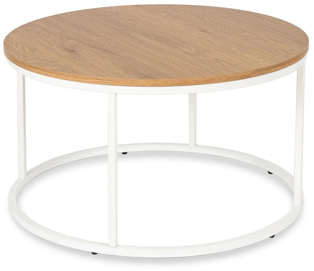 Dohányzóasztal Tölgy/Fehér Színben. ANN MAX