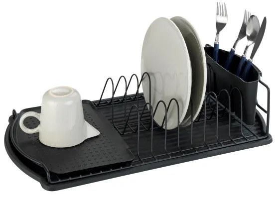 WENKO 54767100 - Csepegtetőtálca BASIC 47,5x26,5 cm fekete