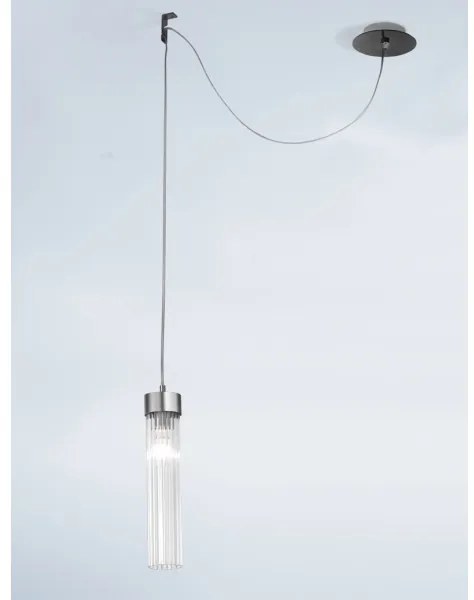 Kolarz 6009.30161 - Csillár zsinóron RAGGIO 1xE14/25W/230V matt króm