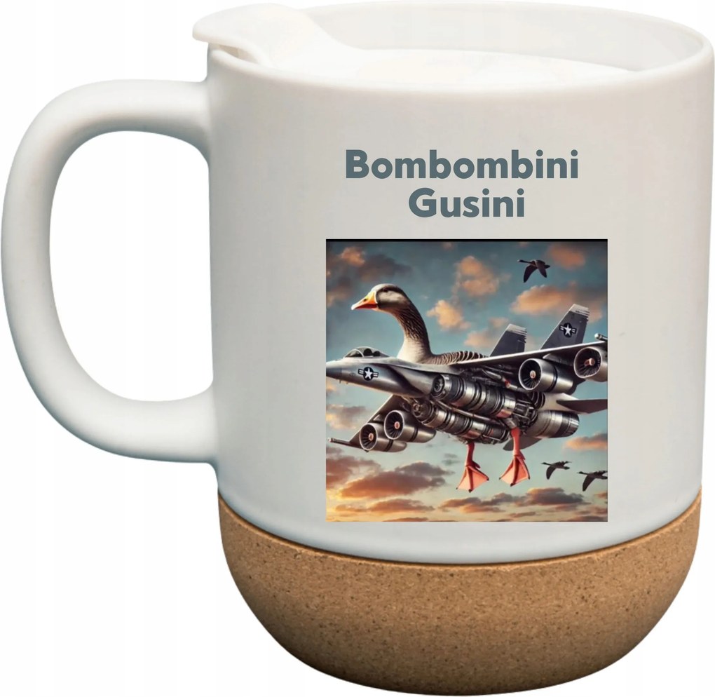 Bögre Fehér Parafa Viral Italian Brainrot Mem Tiktok Bombombini Gusini