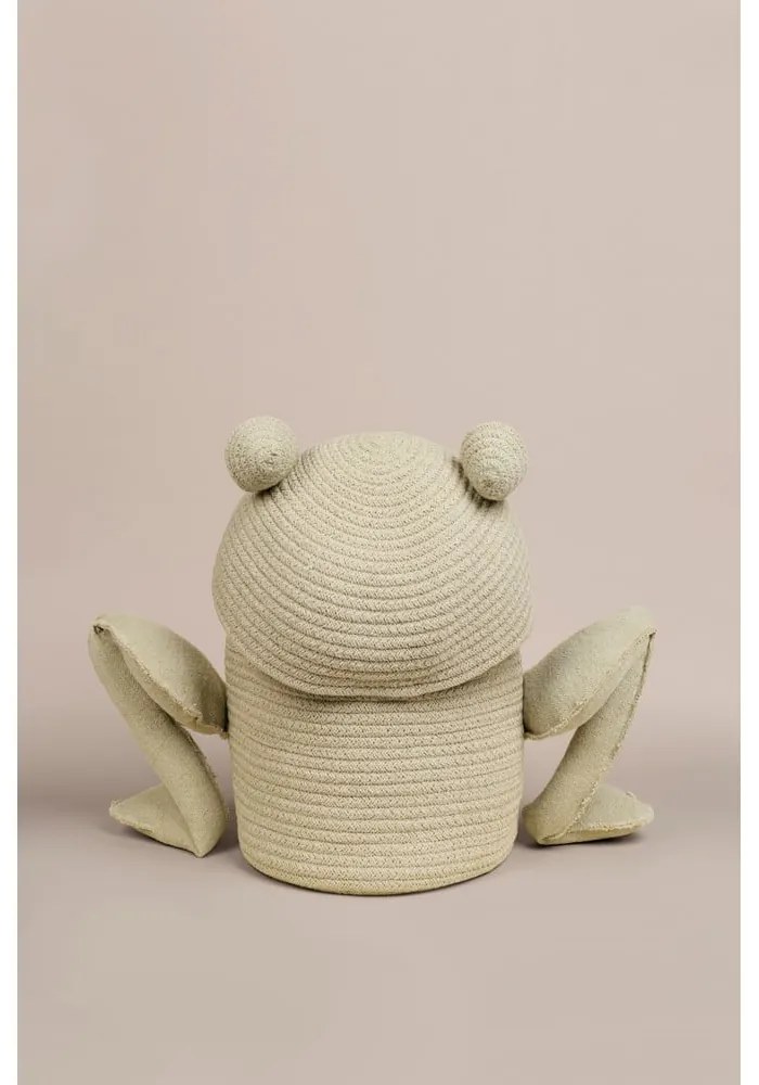 Világoszöld textil játéktároló kosár ø 23x35 cm Fred the Frog – Lorena Canals