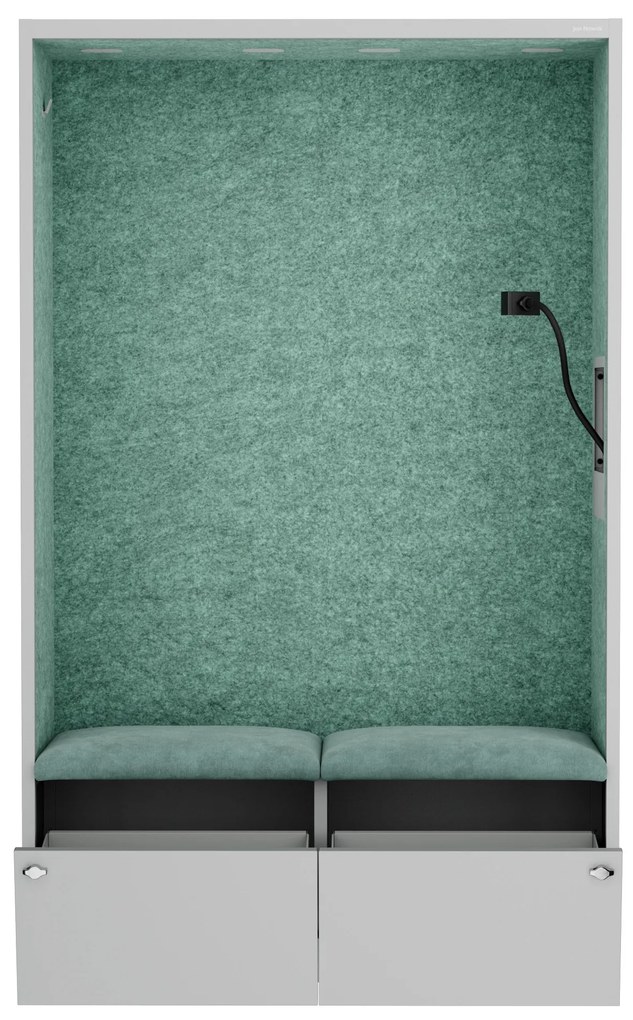 Sally 1150mm korpus Szary - siedzisko Zielony