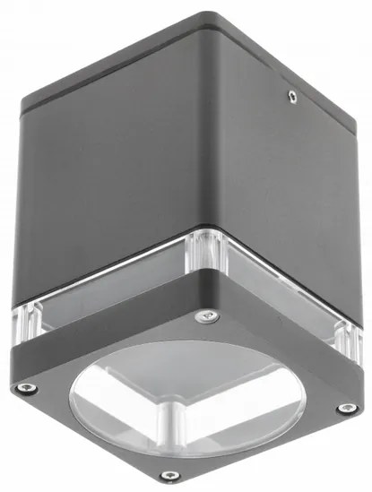 Lámpa Mennyezeti lámpatest RIVEN, aluminium, 102x120, IP54, max 35W, négyzet, grafit
