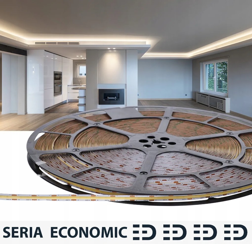 Led szalag Semleges fehér 24V 528 LED/m 700lm/m Cob 1m 3 év garancia