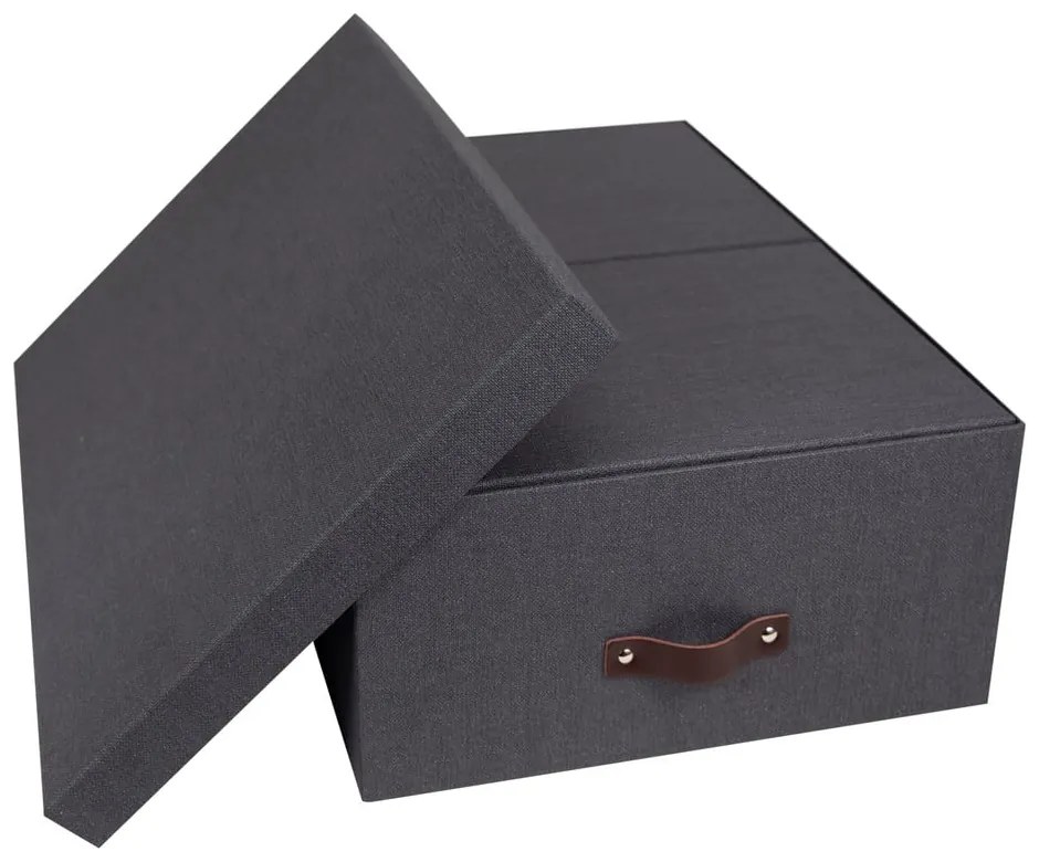Inge 3 db-os fekete tárolódoboz szett - Bigso Box of Sweden