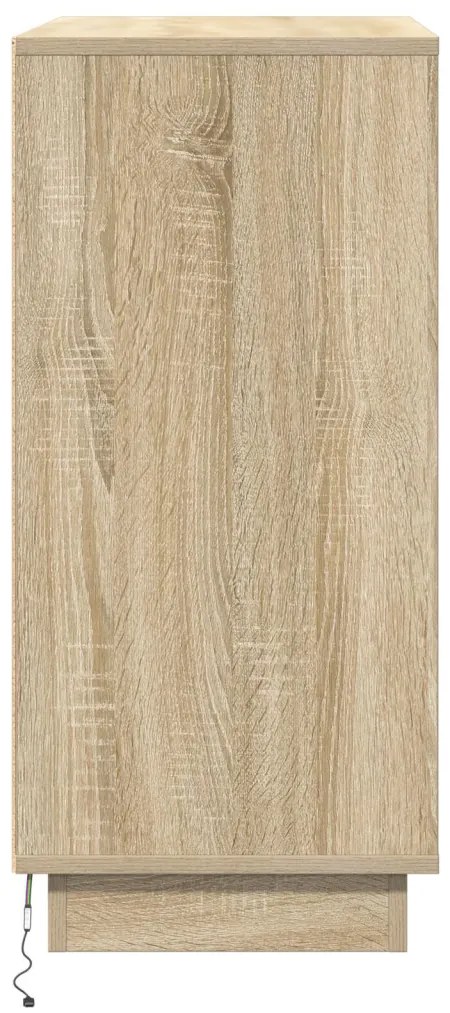 LED-es oldalszekrény Sonoma tölgy színben - 71 x 34,5 x 75 cm - Mérnökelt fából készült