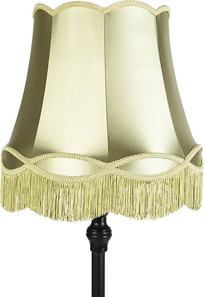 Okos állólámpa fekete, Granny árnyékolóval zöld, Wifi A60 - Classico