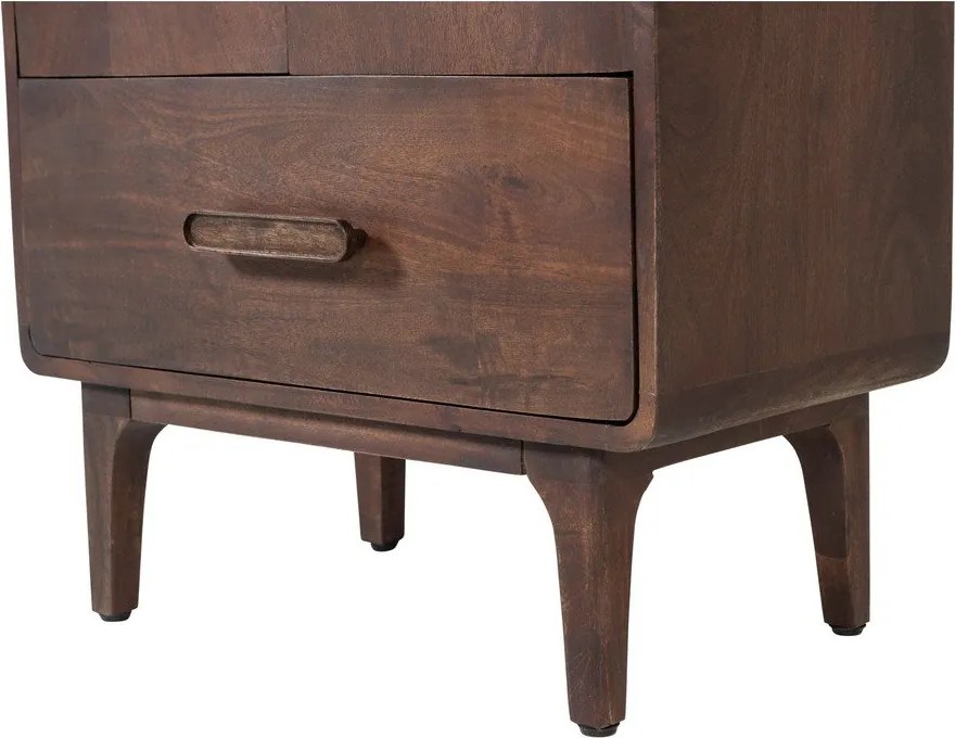 Sötét natúr színű mangófa szekrény 60x200x35 cm Liya – WOOOD