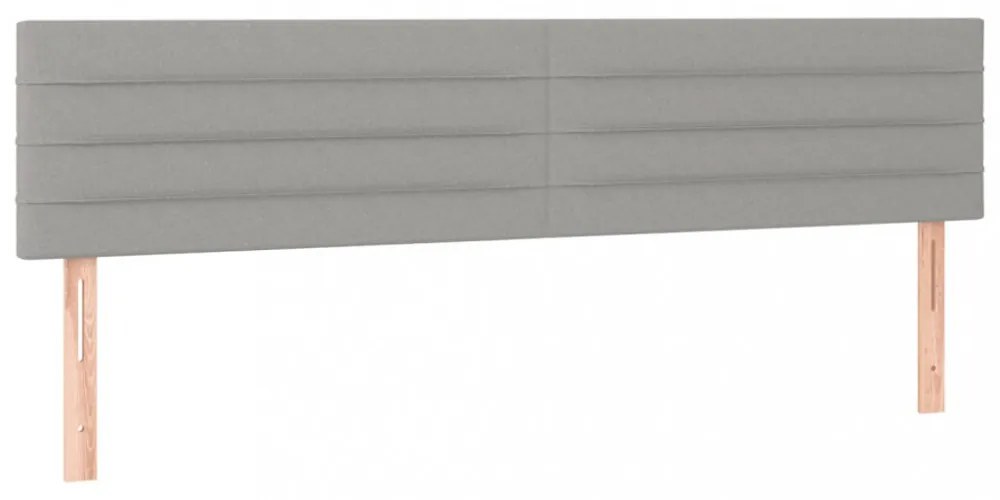 világosszürke szövet LED-es fejtámla 200x5x78/88 cm
