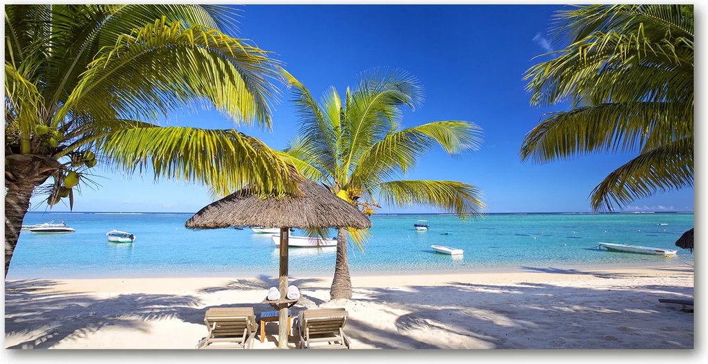 Fotótapéta üvegfalra Mauritius tengerpart 140x70