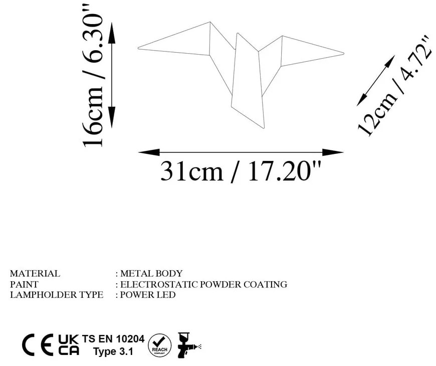 Fehér LED fali lámpa Pacali – Opviq lights