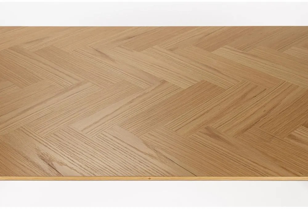 Étkezőasztal tölgyfa dekorral 80x160 cm Fabio – White Label