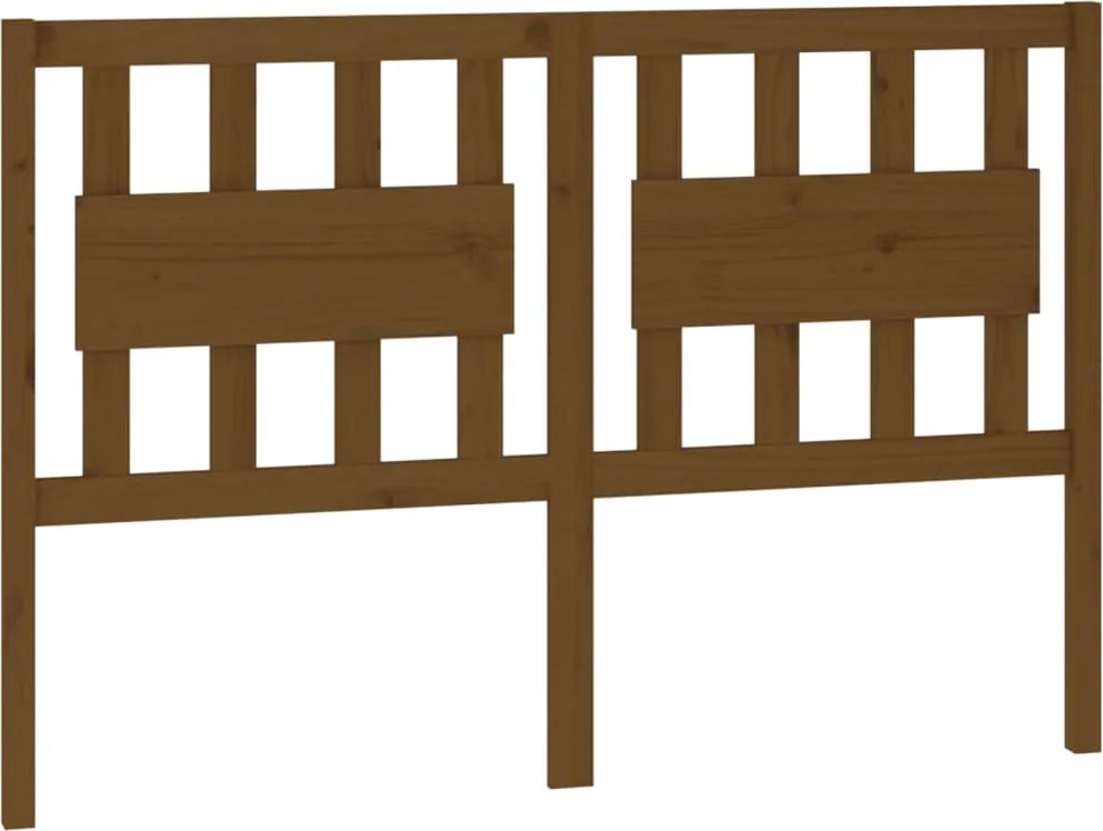 vidaXL mézbarna tömör fenyőfa ágyfejtámla 125,5x4x100 cm