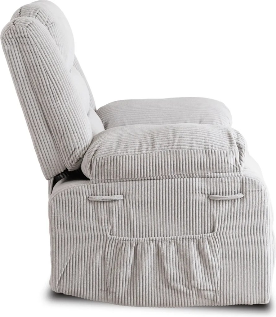 Dönthető fotel szürke kordbársony, ARTURO