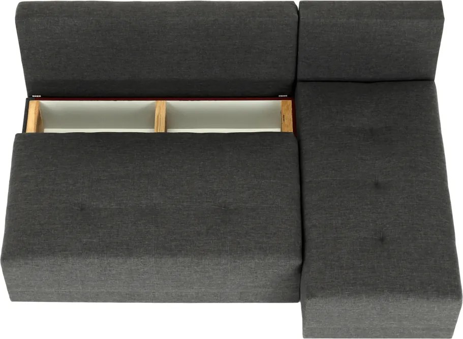 Sarokgarnitúra készlet, szürke melír / mintázott, jobb, MEXX