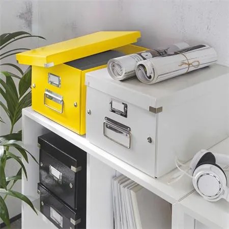 Doboz, A4 méret, LEITZ Click&Store, sárga (E60440016)