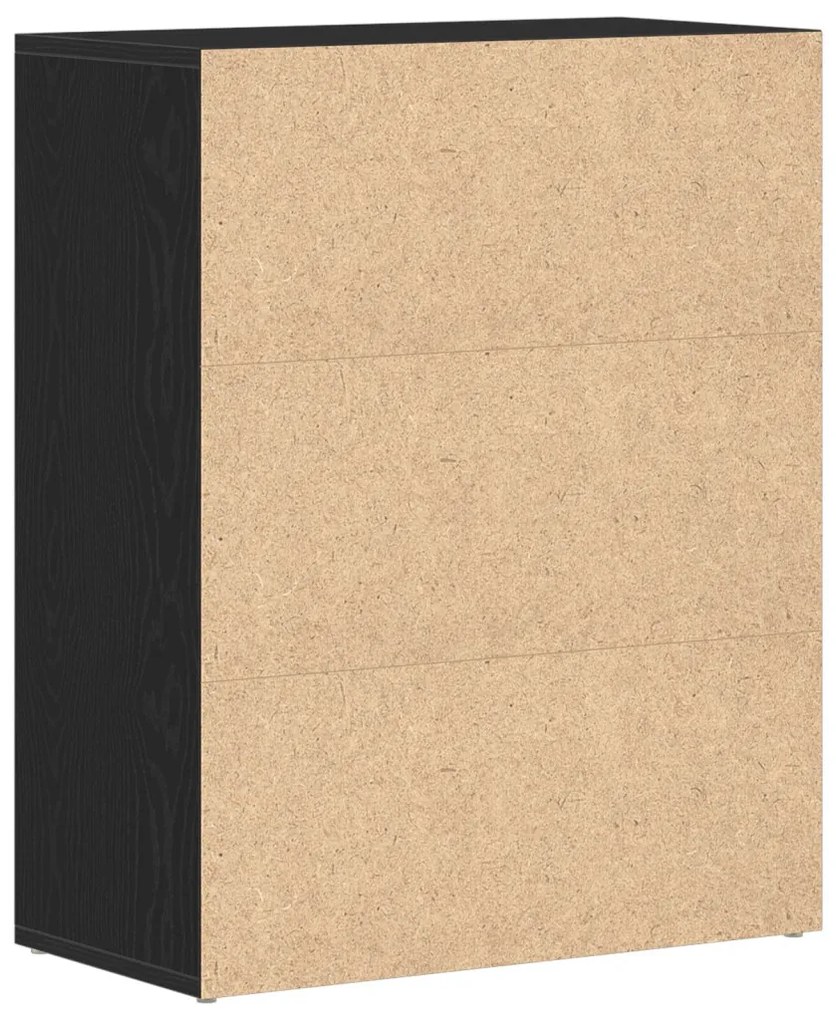 Fekete tölgy oldalszekrény 60x30x75 cm MDF-ből