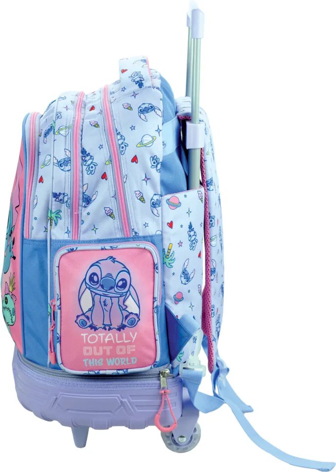 Disney Lilo és Stitch, A csillagkutya Scrapbook prémium gurulós iskolatáska, táska 46 cm