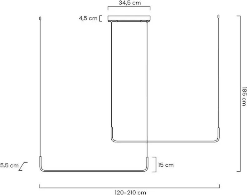 King Home SHAPE DUO MSE010100329 Függőlámpa 1x33W/LED 3000K 2640LM IP20