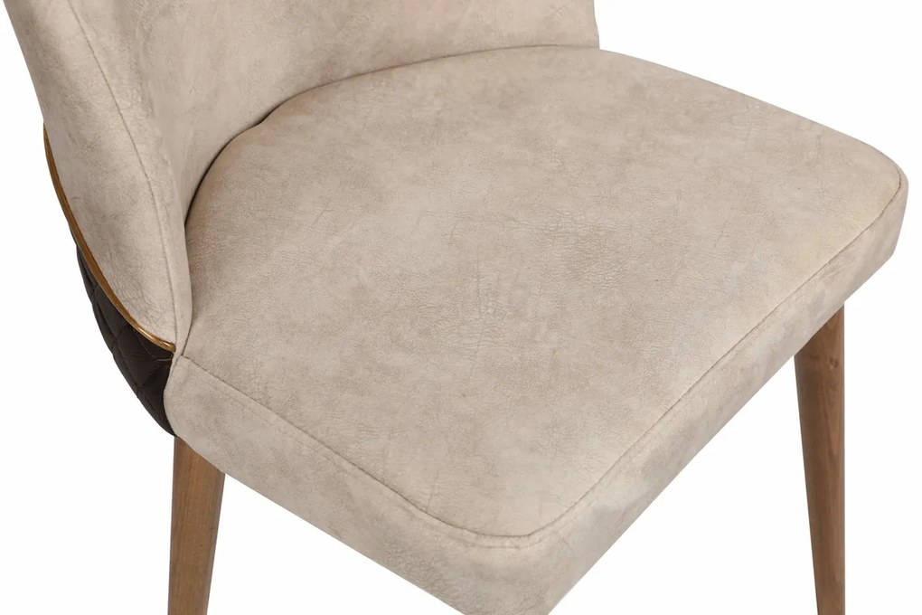 Nova Cream and Walnut étkezőszék szett, 4 db, 4 db