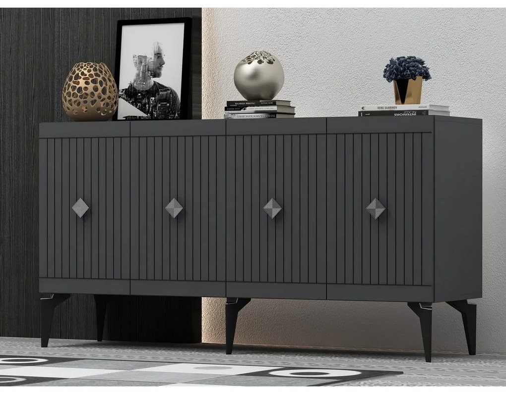 Midas Anthracite and Silver szekrény