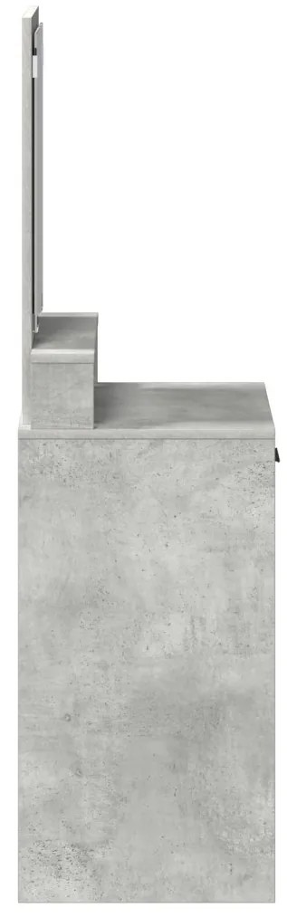Fésülködőasztal Fiókokkal Beton Szürke 50x41x140 cm