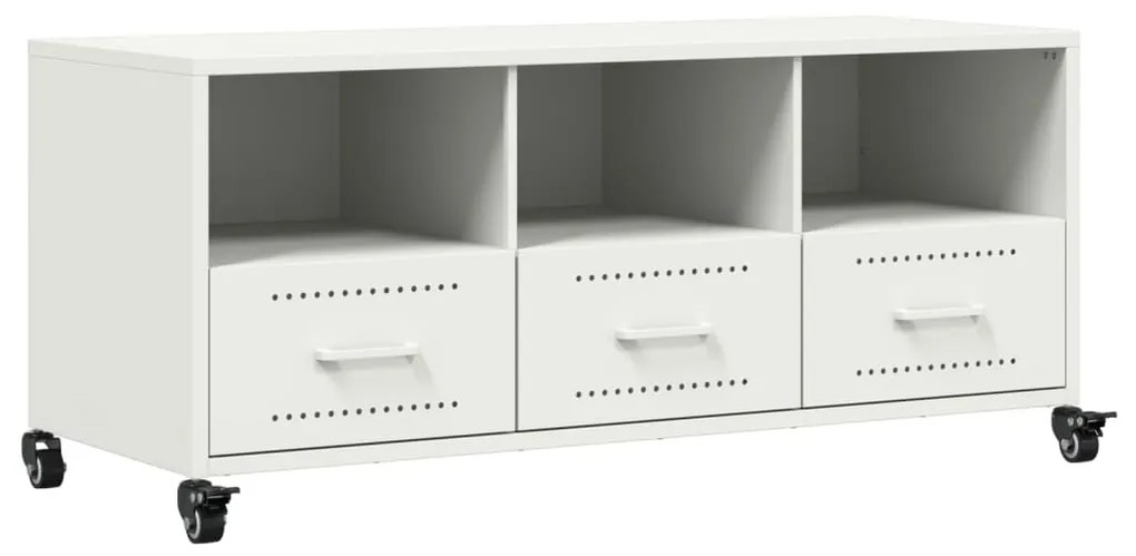 fehér acél TV-szekrény 100,5 x 39 x 43,5 cm