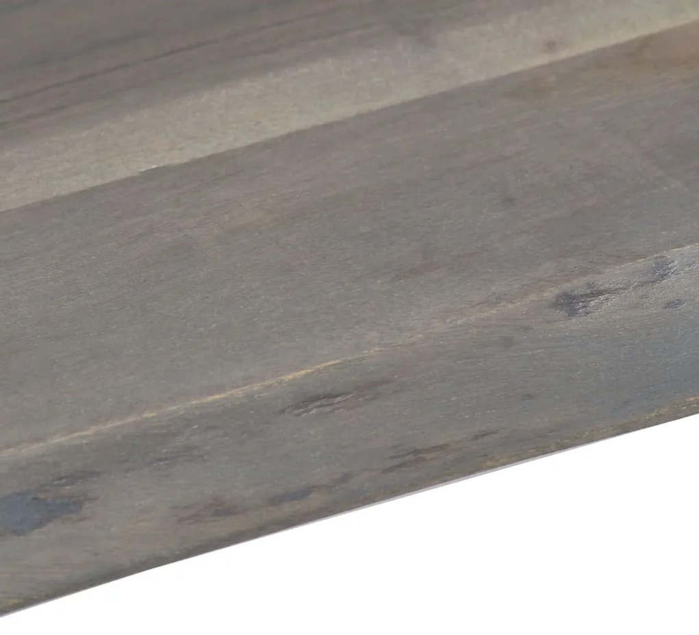 Szürke tömör akácfa dohányzóasztal természetes éllel 115x60x40