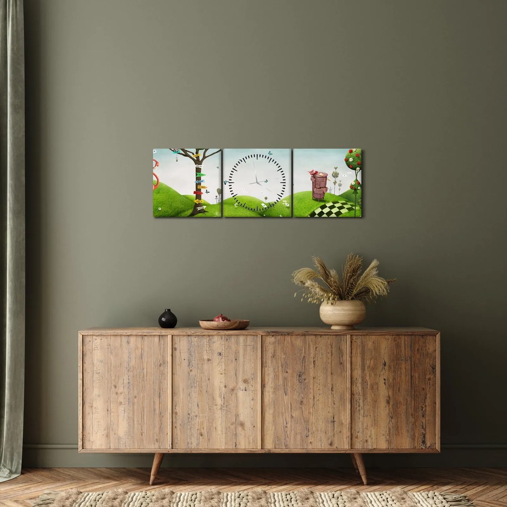 Kép egy csodálatos tájról (órával) (90x30 cm)