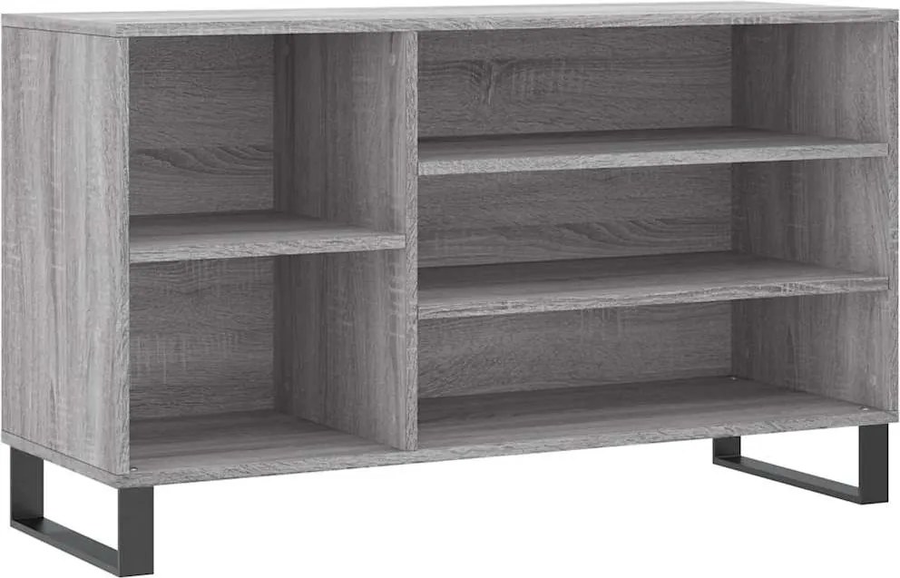 vidaXL szürke sonoma színű szerelt fa cipősszekrény 102x36x60 cm