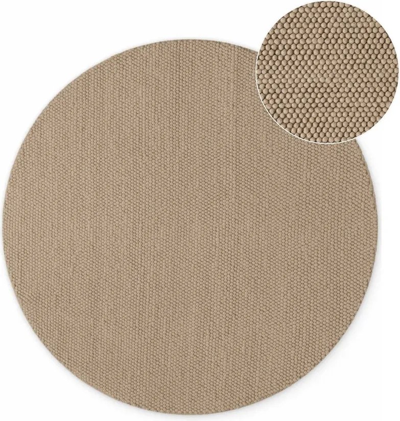 Natúr színű kézi szövésű gyapjú kerek szőnyeg ø 200 cm Richmond Diana – Ted Baker