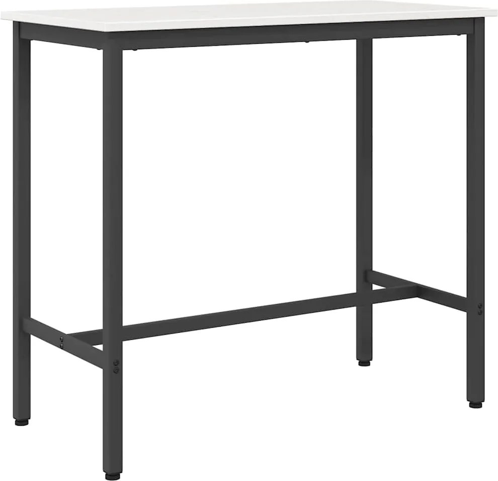 vidaXL asztal Fehér 100 x 50 x 91 cm Műszaki fa és acél