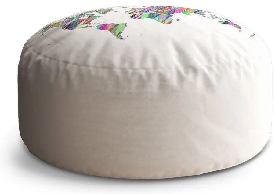 Circle zsámoly színes kontinensek, fehér