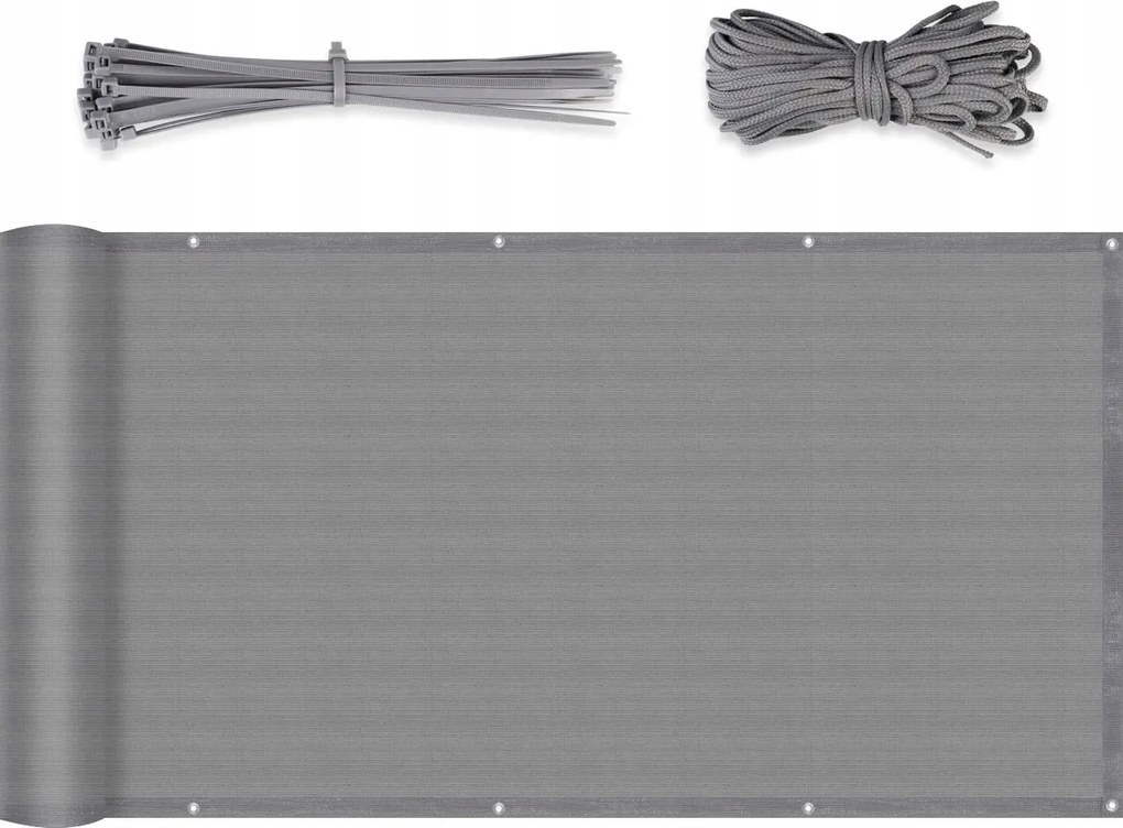 Erkélyvédő Szőnyeg 120 x 500 CM Antracit Hdpe