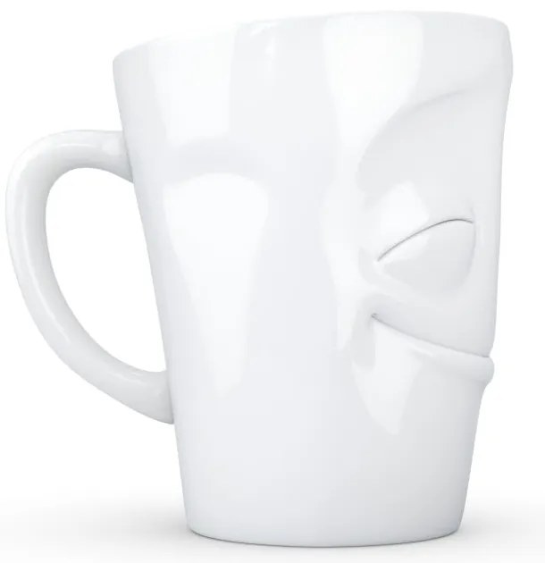 'Elégedett' fehér porcelánbögre, 350 ml - 58products
