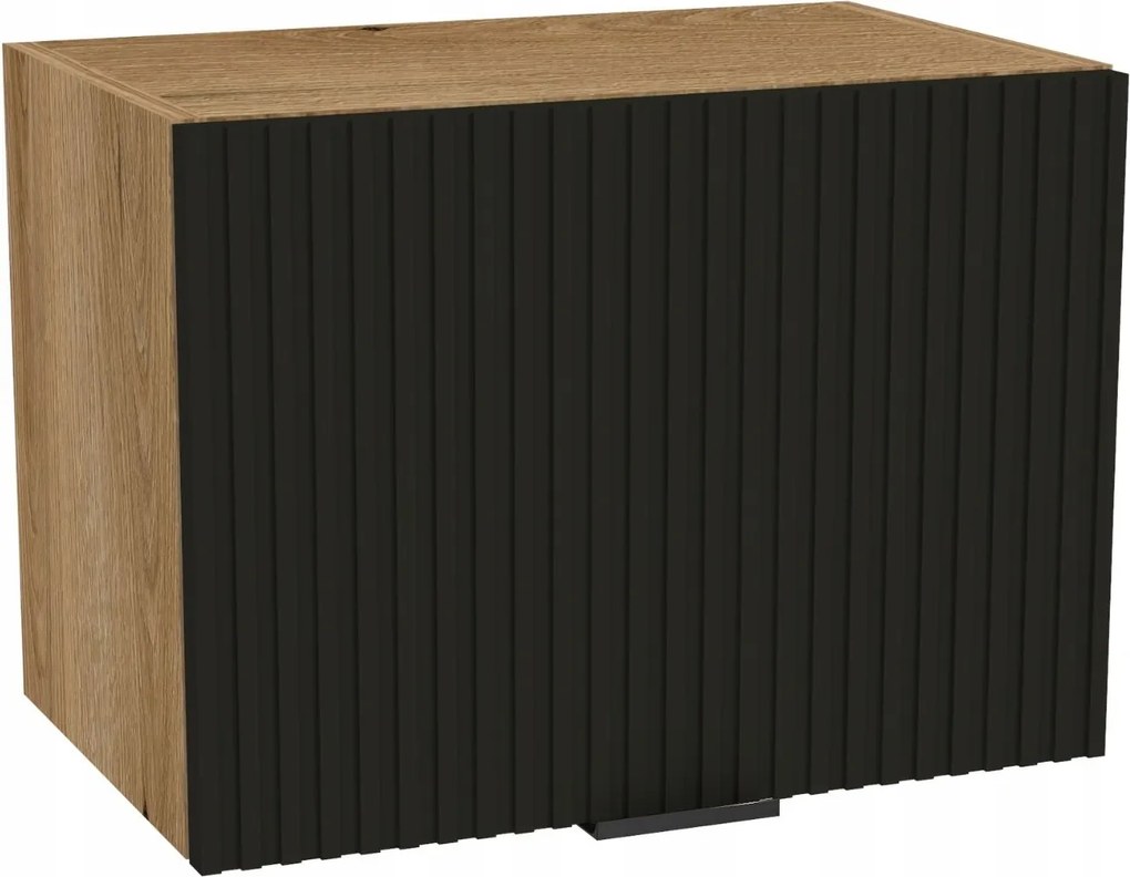 Konyhaszekrény felső páraelszívó 50/36 Vigo tölgy Evoke front Ryfla fekete matt