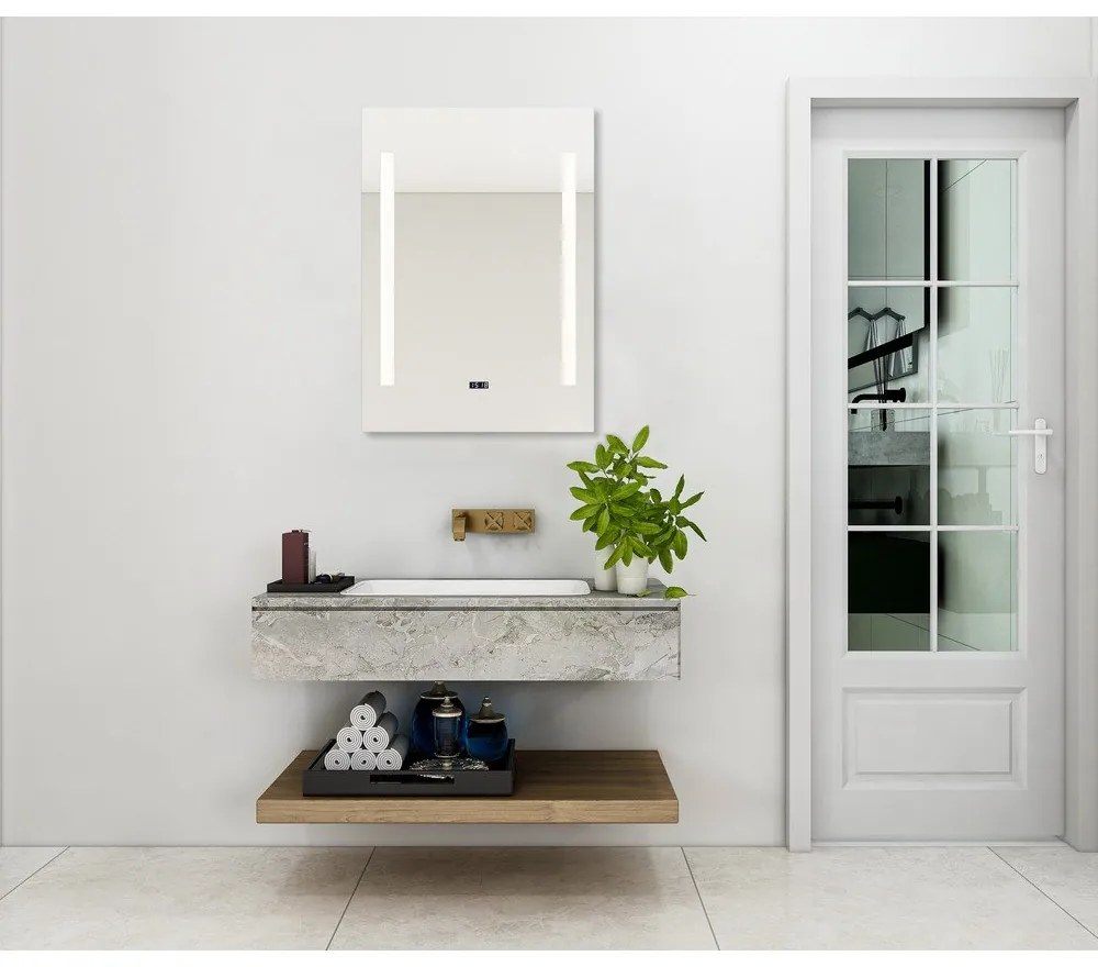 Fali tükör világítással 50x70 cm Ilona – Mirrors and More