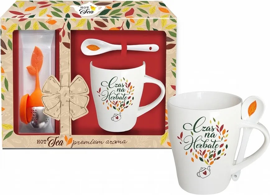 Bögre Tea Készítővel, Kanállal Ajándék Szett