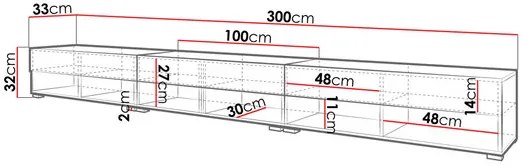 TV szekrény Adenuk 300 (breslaui gesztenye) . 1106185