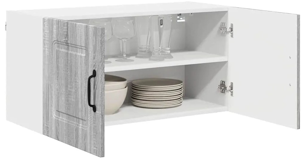 Fali konyhaszekrény Szürke Sonoma 80 x 31 x 40 cm Faanyag