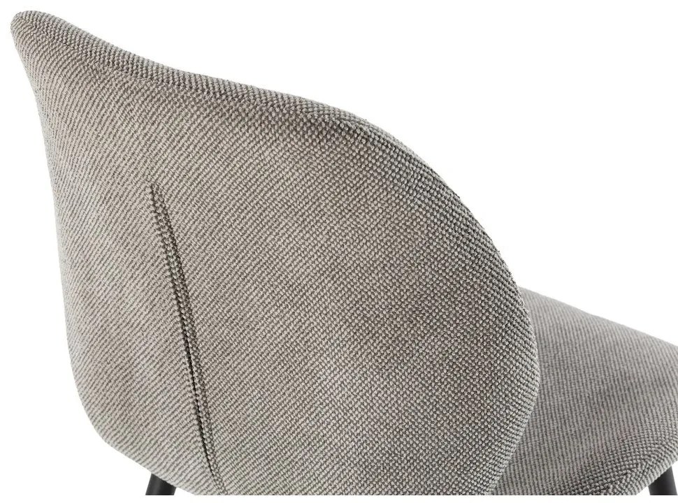 Világosszürke kárpitozott étkezőszék szett 4 db-os Ansu – Marckeric