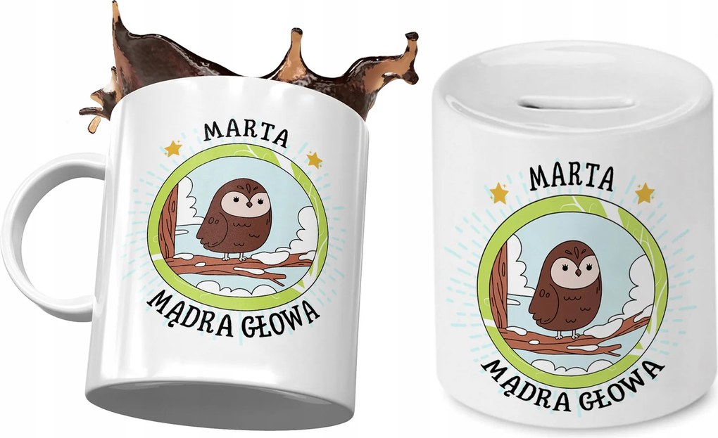 Márta Bögre Persely Szett Gyerekeknek Nyomtatott Fotóval