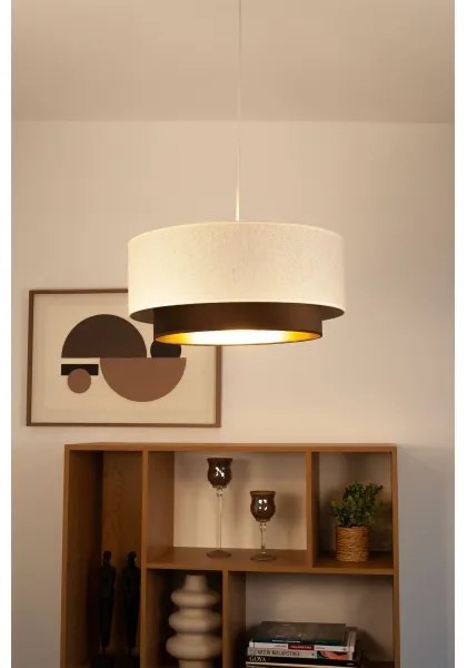 Kábeles csillár NATIA 1xE27/60W/230V fehér/barna