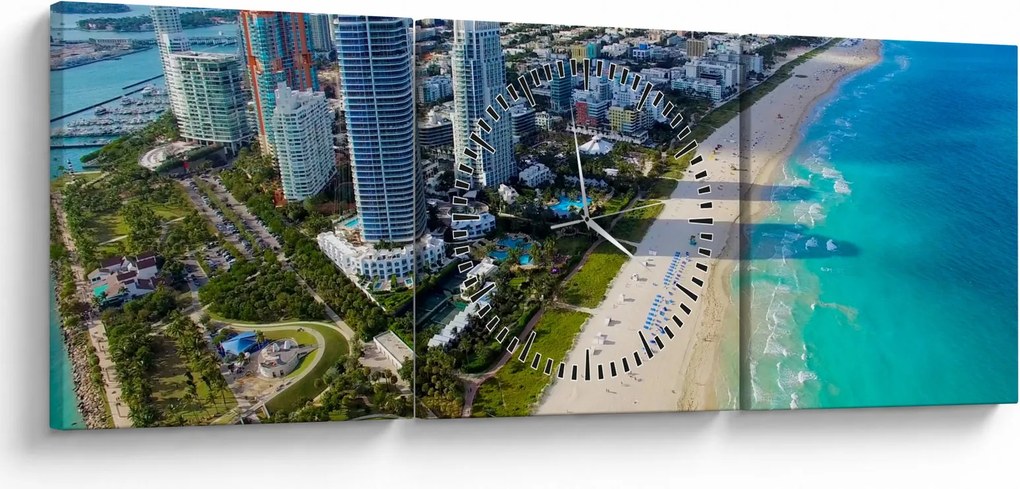 Kép - Miami, Florida (órával) (90x30 cm)