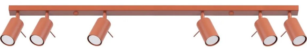 Sollux SL.1511 - Spotlámpa RING 6xGU10/10W/230V piros