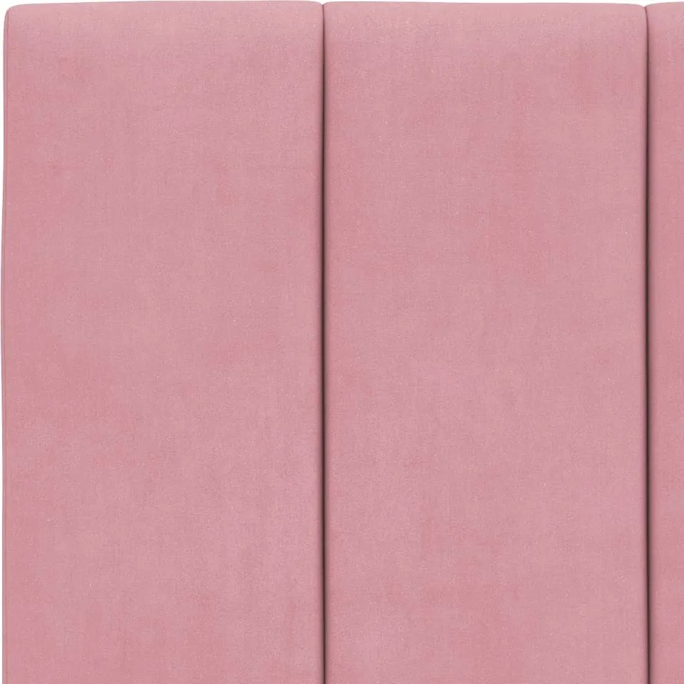 rózsaszín bársony fejtámla párna Hanko 100 cm