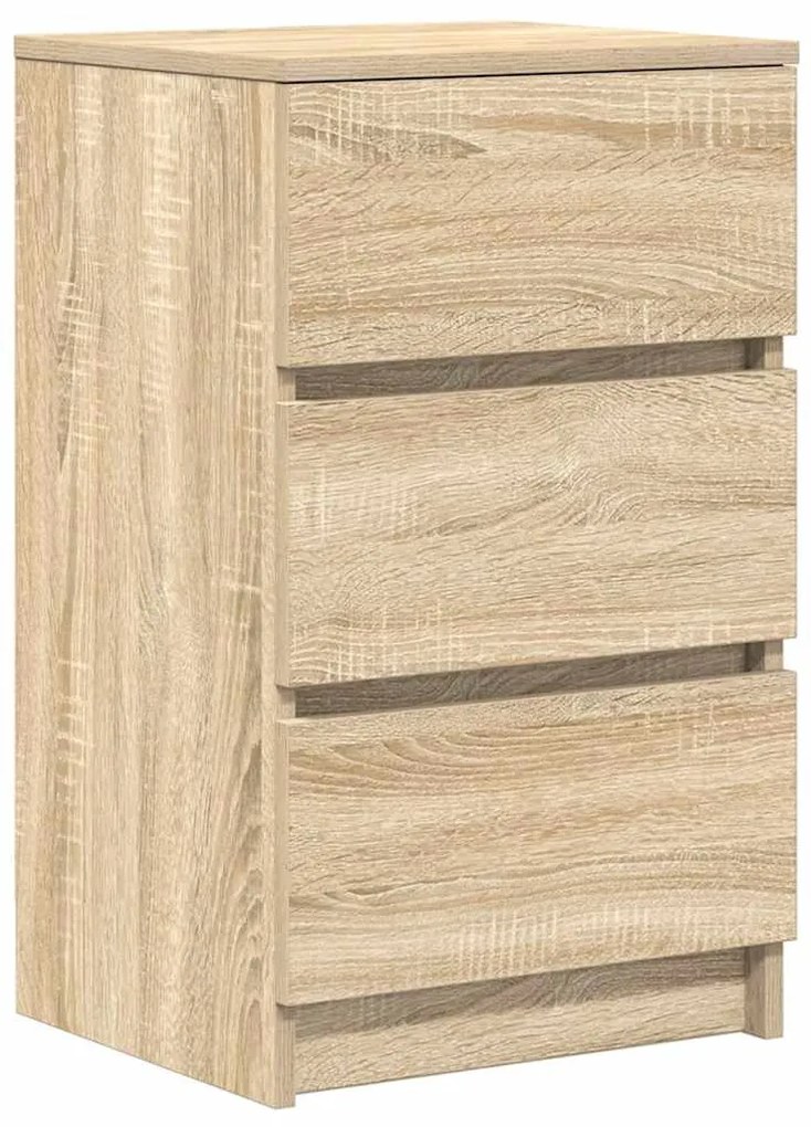 2 db sonoma tölgy éjjeliszekrények 3 fiókkal 39x35x65 cm