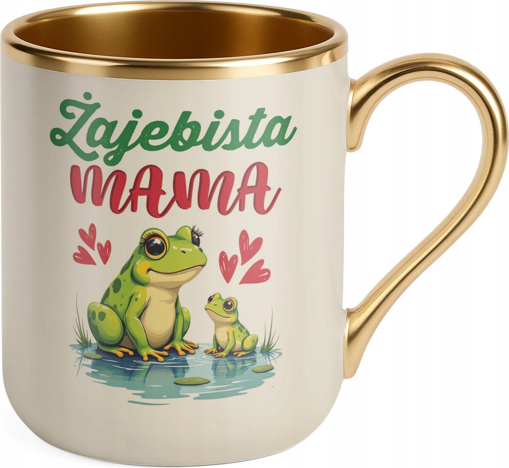 Prémium Bögre Arany Ekrü Anyák napja Ajándék Békás Anya