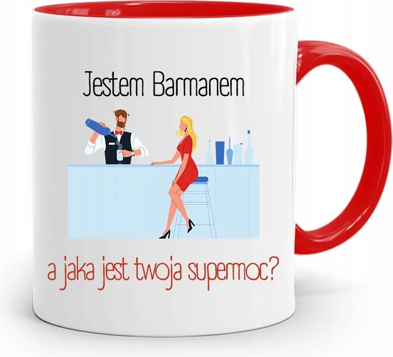 Piros Bögre Csaposnak Csapos Vagyok Ajándék fényképes nyomattal