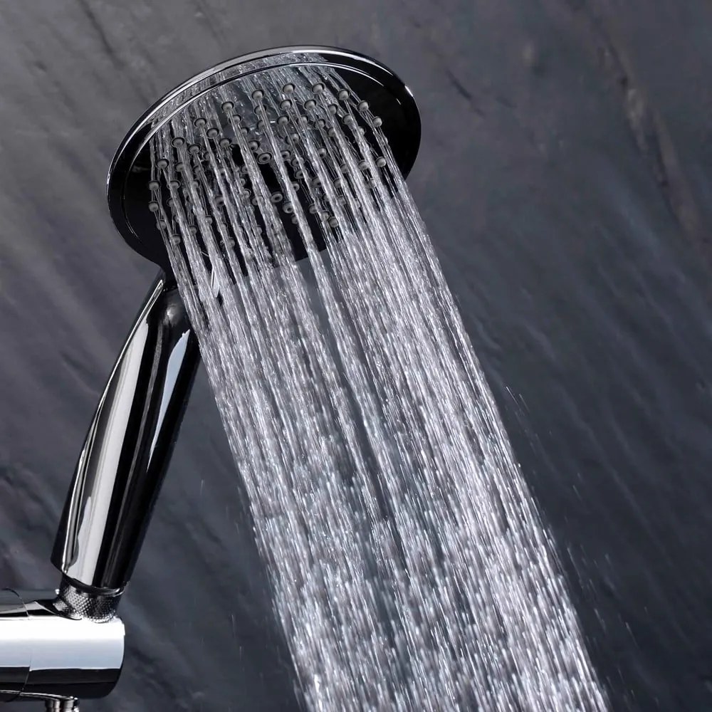 Matt ezüstszínű műanyag zuhanyszett kézi tussal 70 cm Hydro – douceur d'intérieur